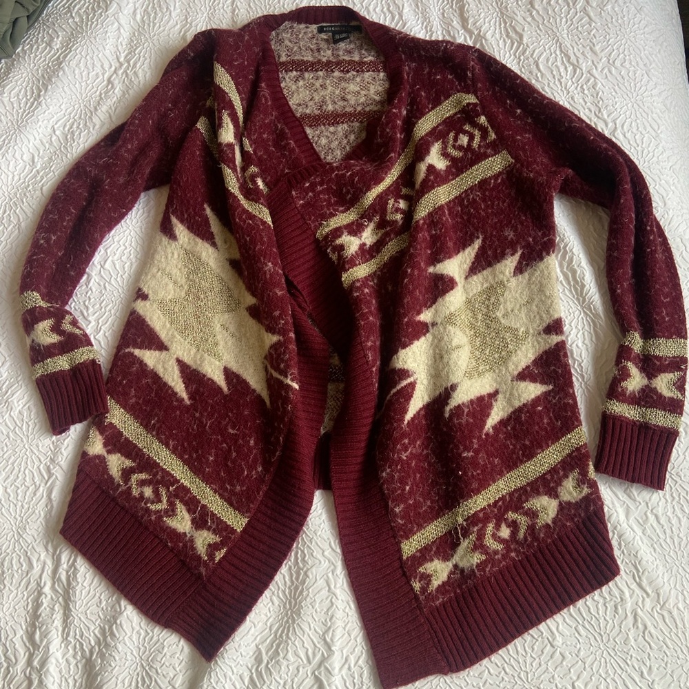 BCBG Aztec pattern sweater
